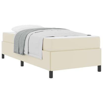 Struttura del letto con materasso Crema 90 x 200 cm Tessuto