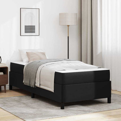 Struttura del letto con materasso Nero 100 x 200 cm Tessuto