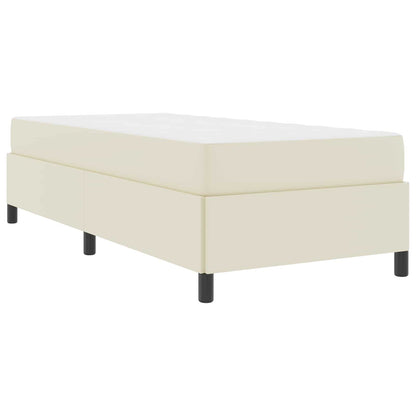 Struttura del letto con materasso Crema 100 x 200 cm Tessuto