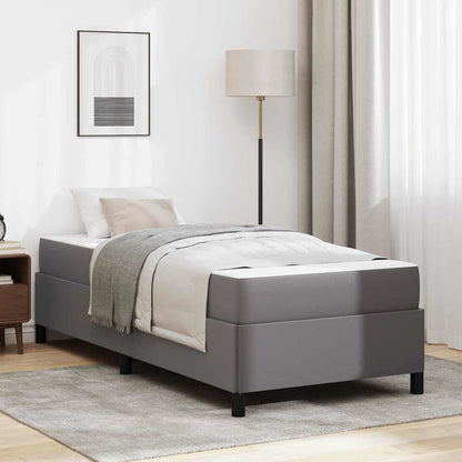 Struttura del letto con materasso Grigio 100 x 200 cm Tessuto