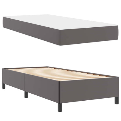 Struttura del letto con materasso Grigio 100 x 200 cm Tessuto