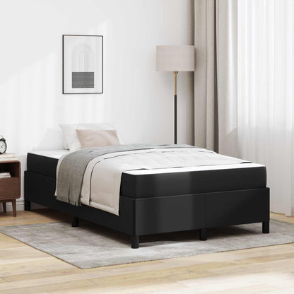 Struttura del letto con materasso Nero 120 x 190 cm Tessuto