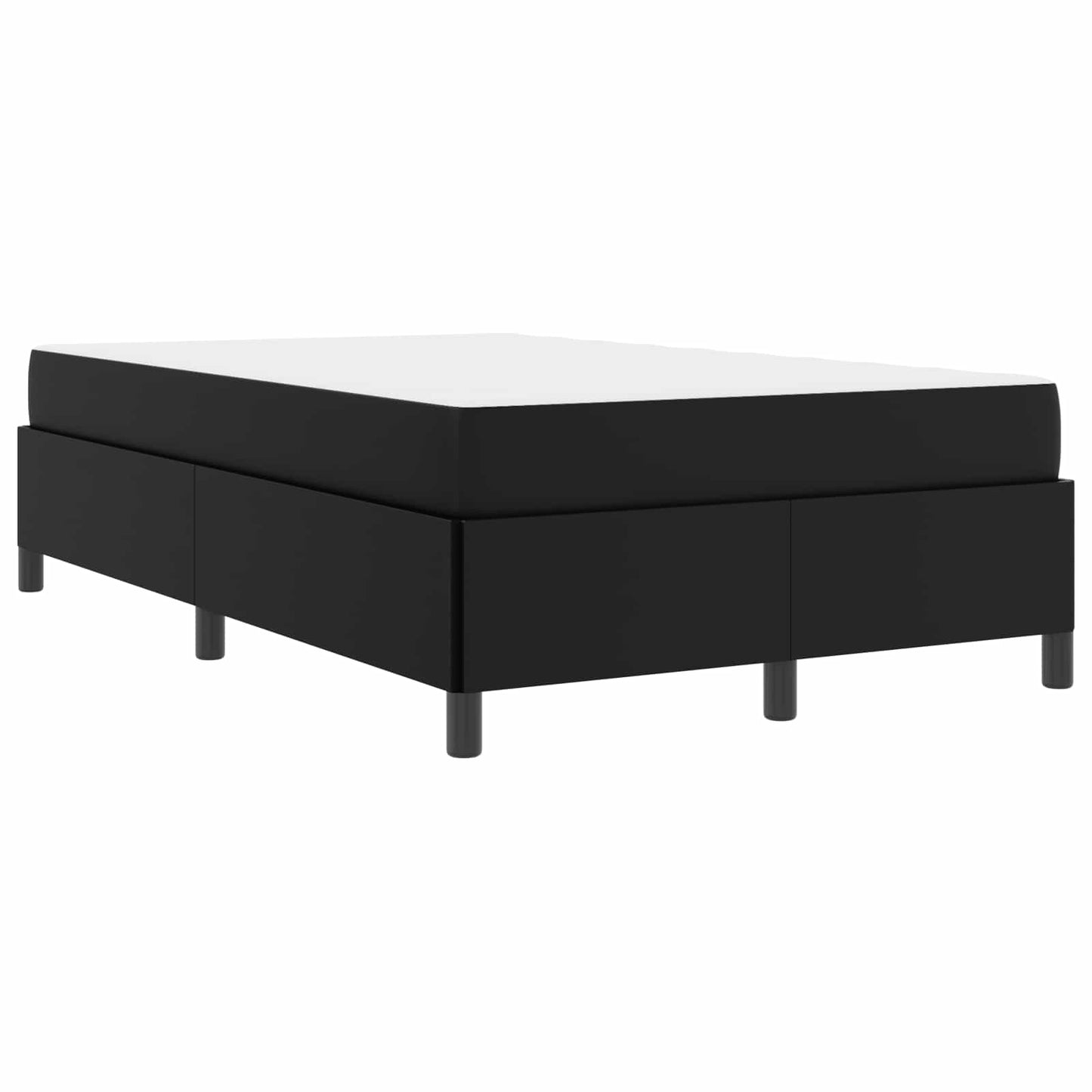 Struttura del letto con materasso Nero 120 x 190 cm Tessuto