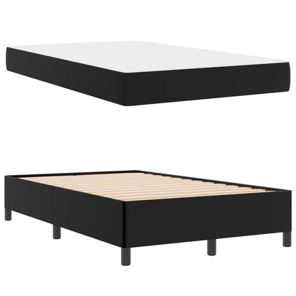 Struttura del letto con materasso Nero 120 x 190 cm Tessuto
