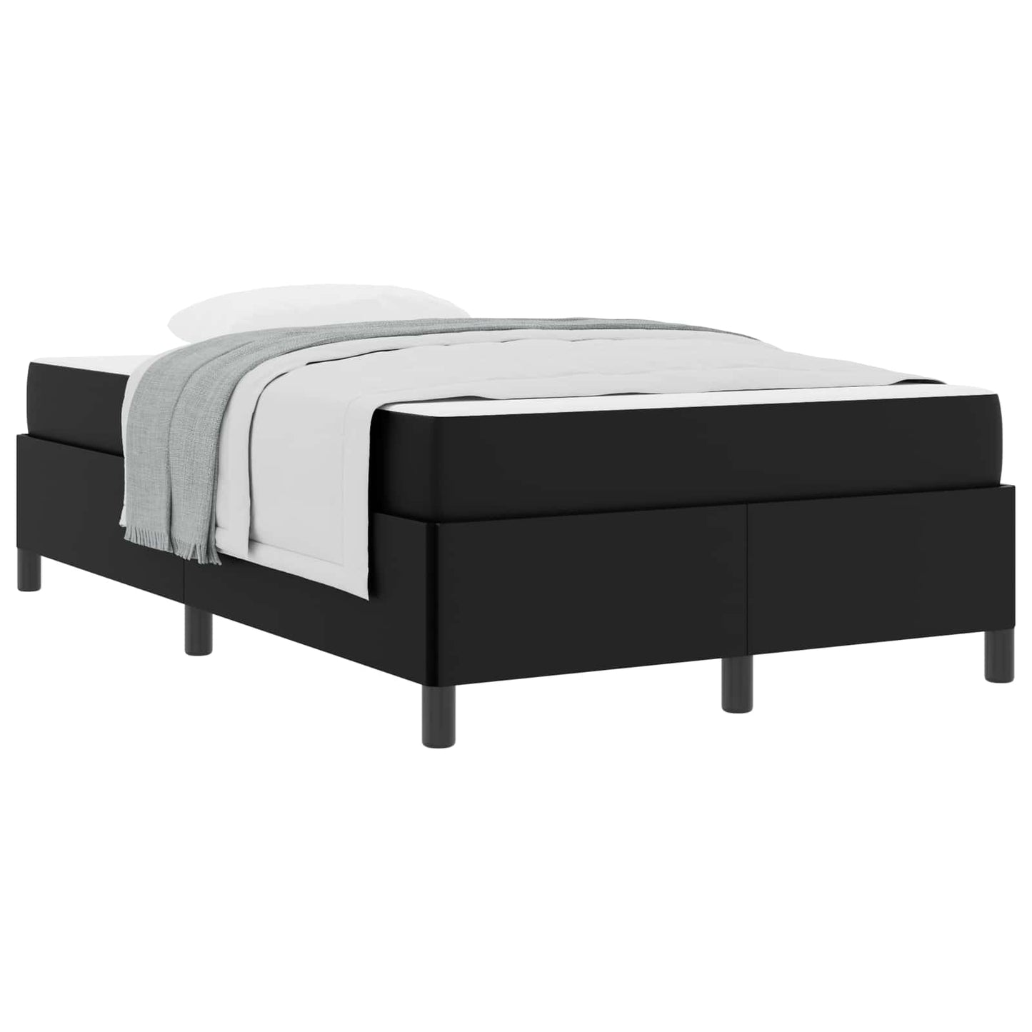 Struttura del letto con materasso Nero 120 x 190 cm Tessuto