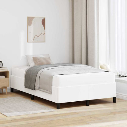 Struttura del letto con materasso Bianco 120 x 190 cm Tessuto