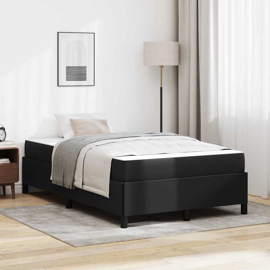 Struttura del letto con materasso Nero 120 x 200 cm Tessuto