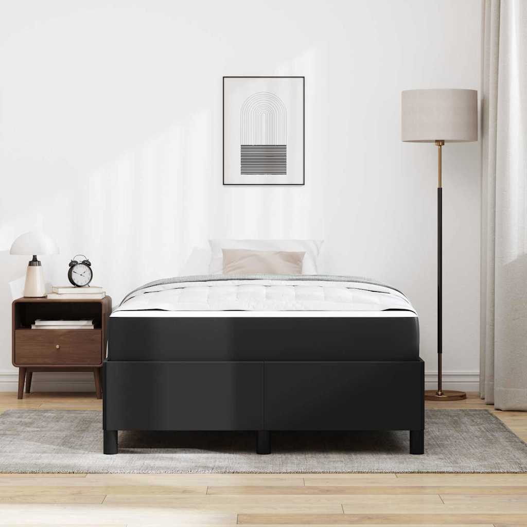 Struttura del letto con materasso Nero 120 x 200 cm Tessuto