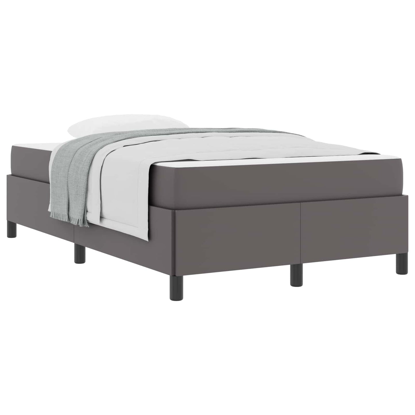 Struttura del letto con materasso Grigio 120 x 200 cm Tessuto