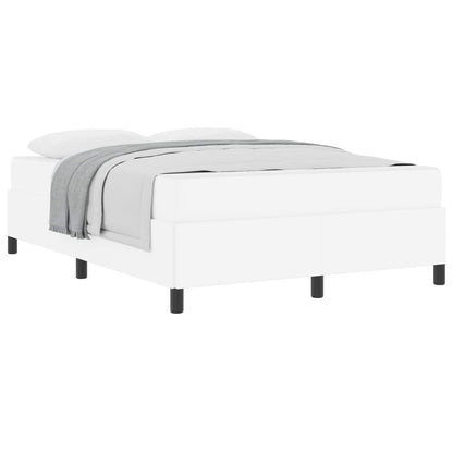 Struttura del letto con materasso Bianco 140 x 190 cm Tessuto