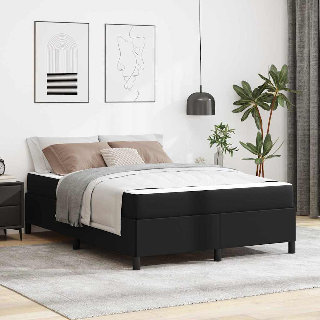 Struttura del letto con materasso Nero 140 x 200 cm Tessuto