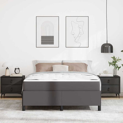 Struttura del letto con materasso Grigio 160 x 200 cm Tessuto