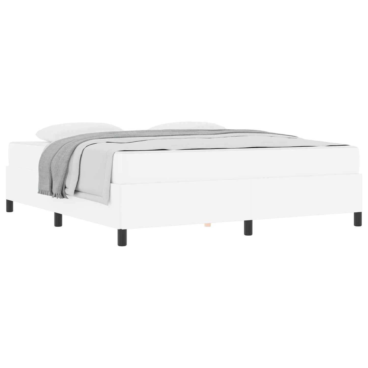 Struttura del letto con materasso Bianco 180 x 200 cm Tessuto