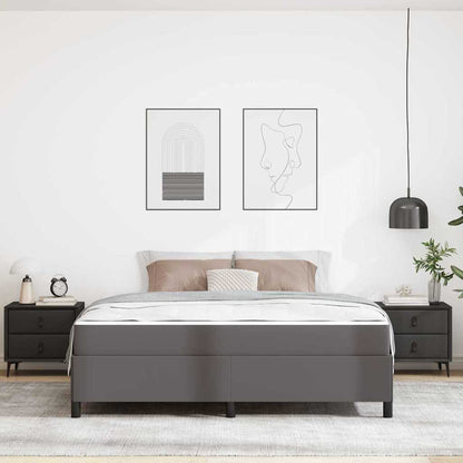 Struttura del letto con materasso Grigio 180 x 200 cm Tessuto