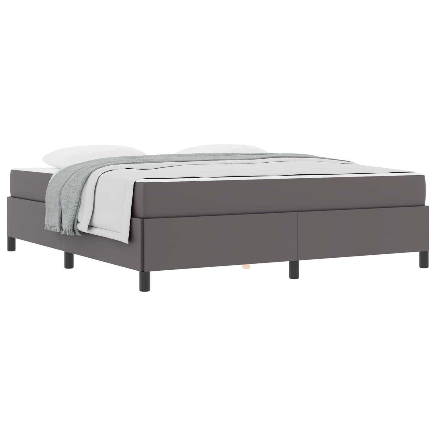 Struttura del letto con materasso Grigio 180 x 200 cm Tessuto