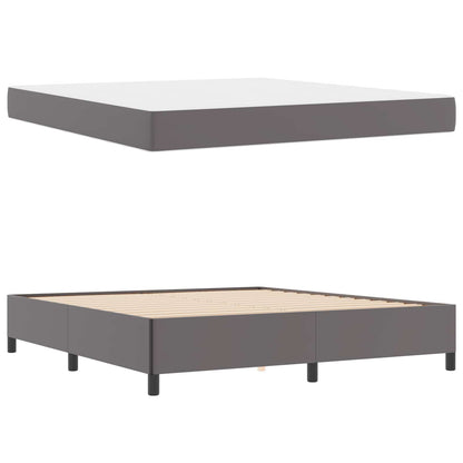 Struttura del letto con materasso Grigio 180 x 200 cm Tessuto