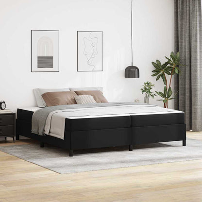 Struttura del letto con materasso Nero 200 x 200 cm Tessuto