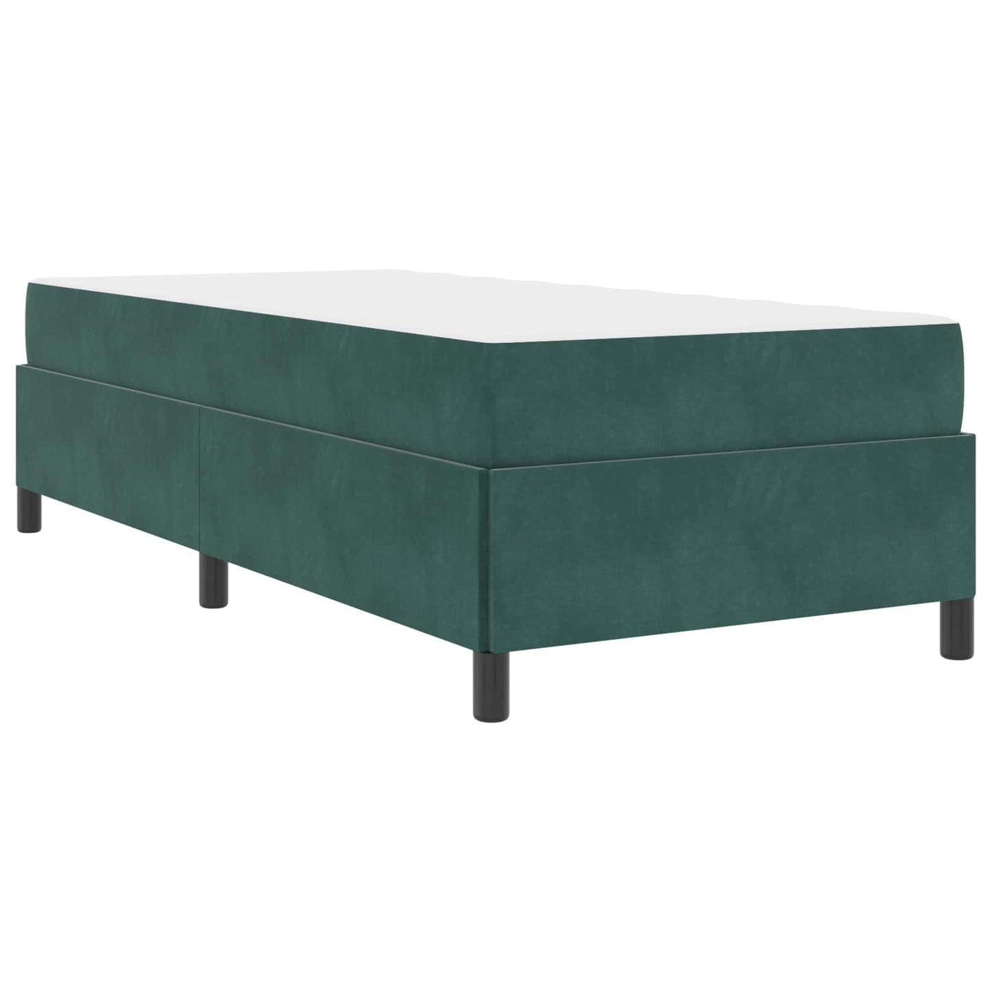 Struttura del letto Verde Scuro 90 x 190 cm Tessuto