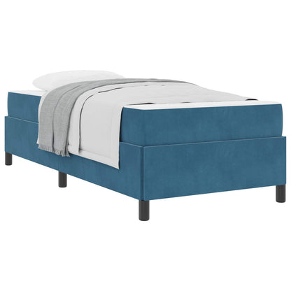 Struttura del letto con materasso Blu Scuro 90 x 190 cm Tessuto