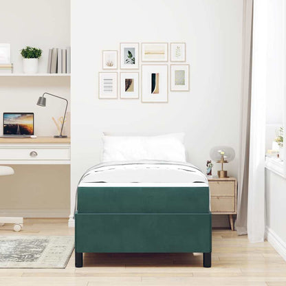 Struttura del letto Verde Scuro 100 x 200 cm Tessuto