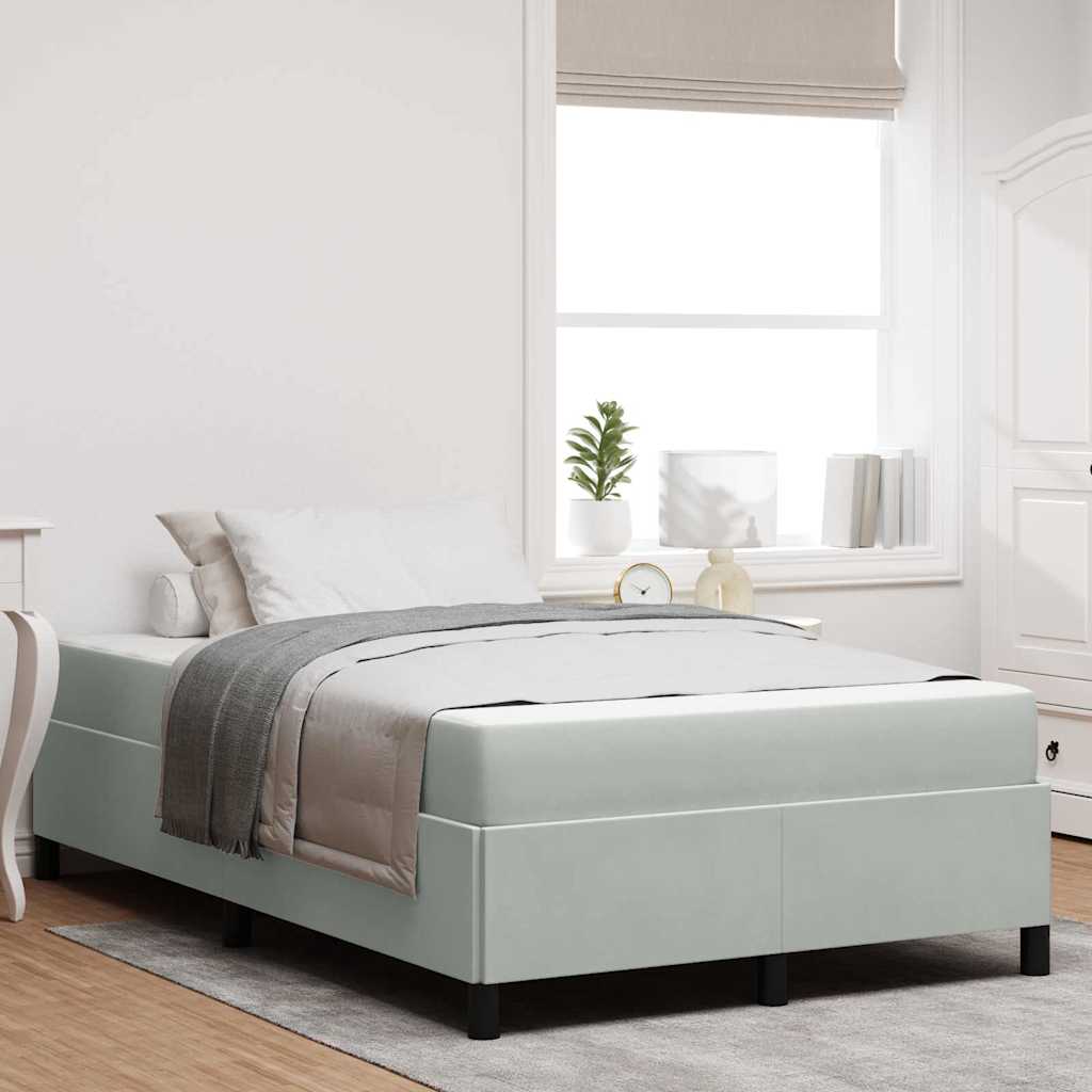 Struttura del letto Grigio chiaro 120 x 190 cm Tessuto