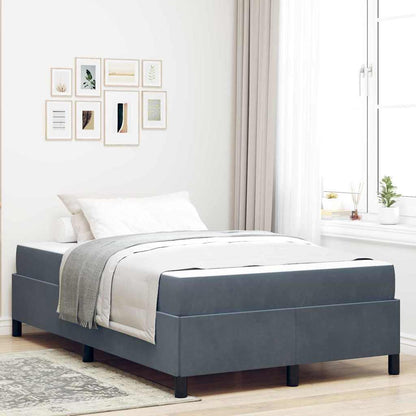 Struttura del letto Grigio scuro 120 x 190 cm Tessuto