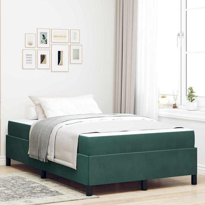 Struttura del letto Verde Scuro 120 x 190 cm Tessuto