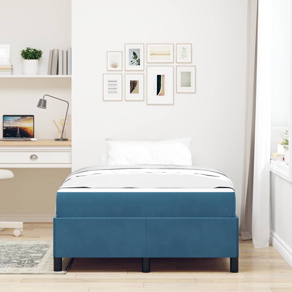 Struttura del letto Blu Scuro 120 x 190 cm Tessuto