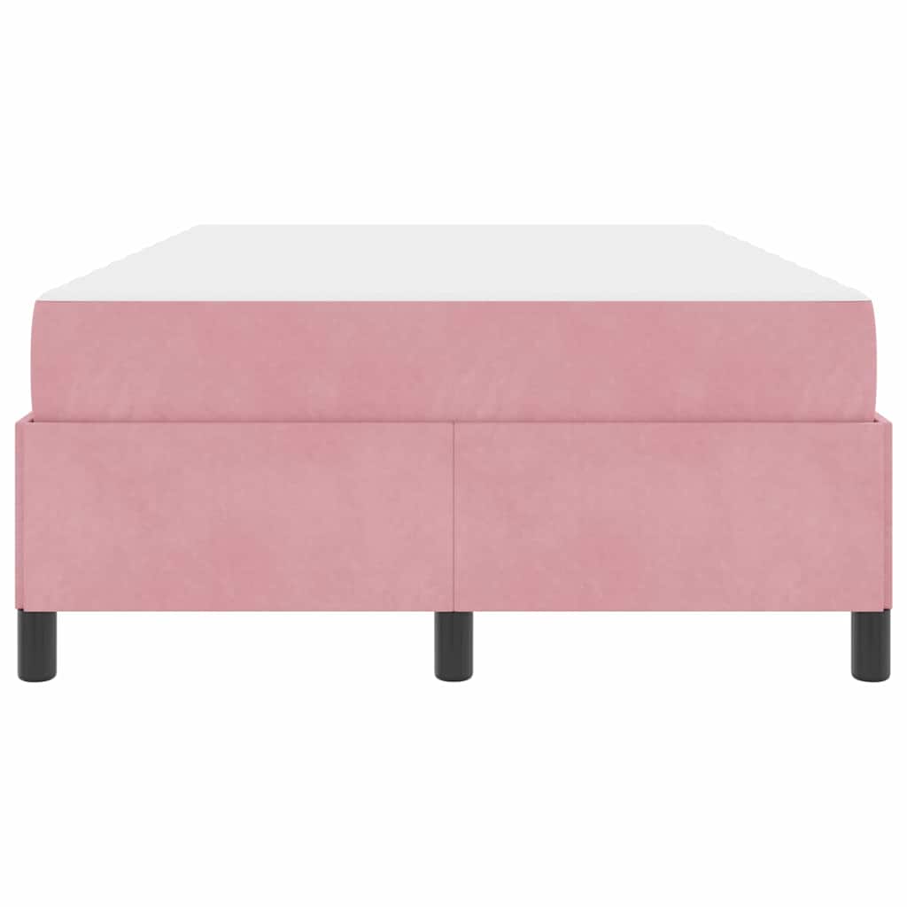 Struttura del letto con materasso Rosa 120 x 190 cm Tessuto