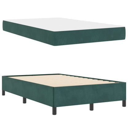 Struttura del letto Verde Scuro 120 x 200 cm Tessuto