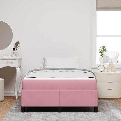 Struttura del letto con materasso Rosa 120 x 200 cm Tessuto