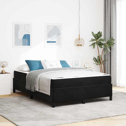 Struttura del letto con materasso Nero 140 x 190 cm Tessuto