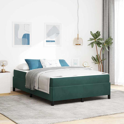 Struttura del letto Verde Scuro 140 x 190 cm Tessuto