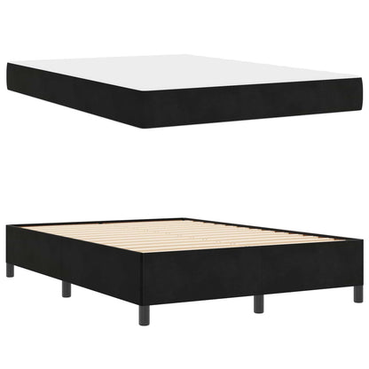 Struttura del letto con materasso Nero 140 x 200 cm Tessuto