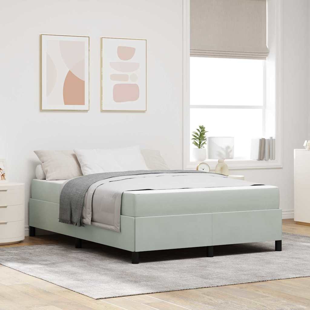 Struttura del letto Grigio chiaro 160 x 200 cm Tessuto