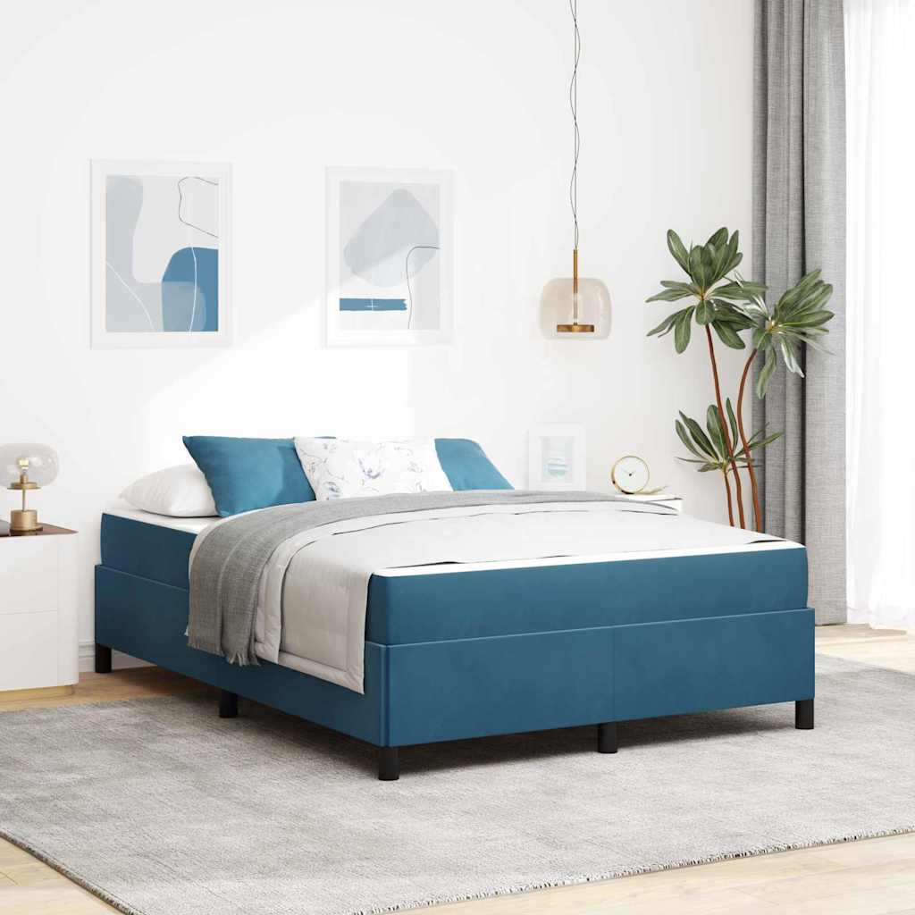 Struttura del letto Blu Scuro 160 x 200 cm Tessuto