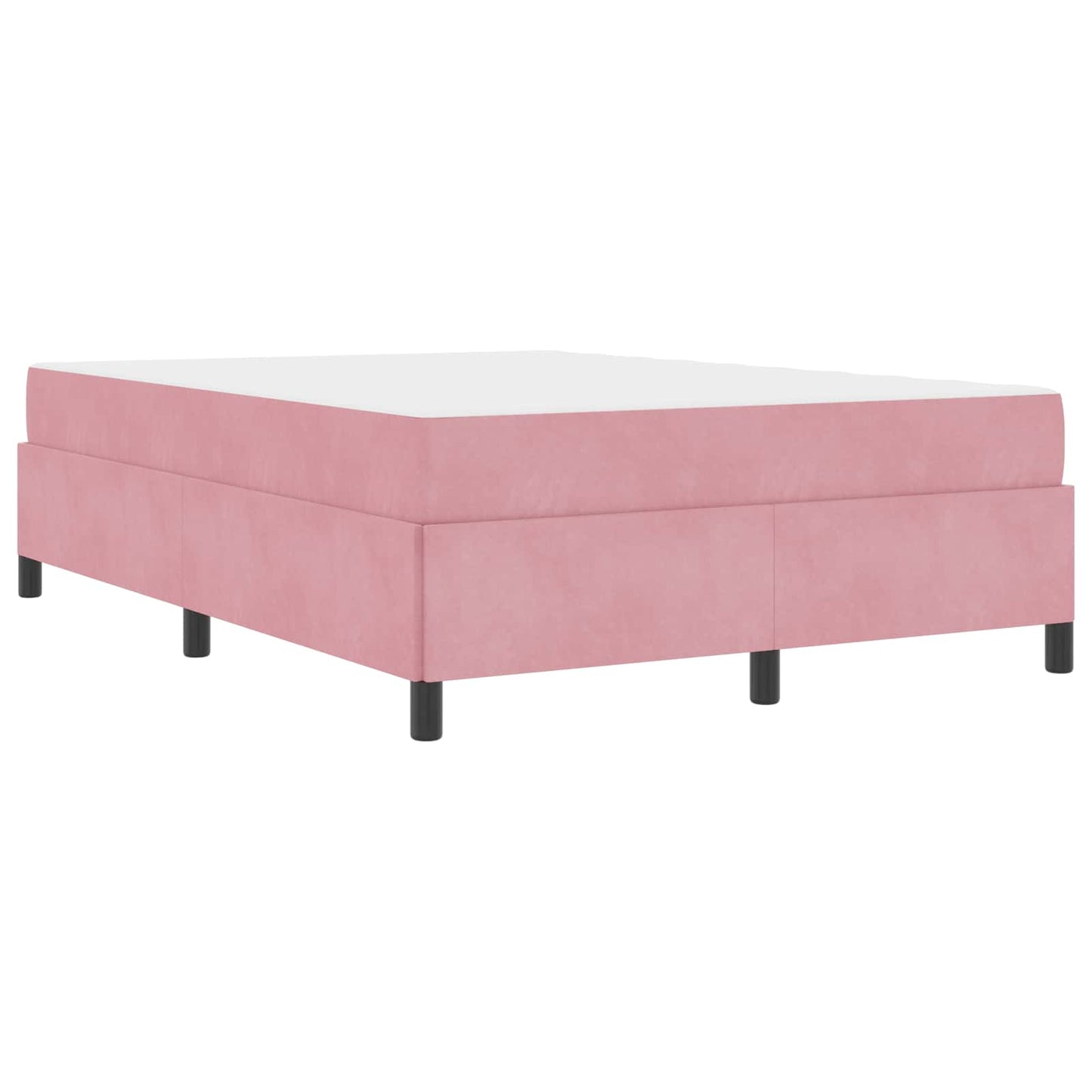 Struttura del letto con materasso Rosa 160 x 200 cm Tessuto