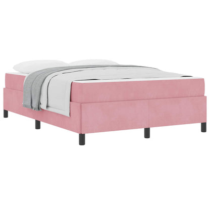 Struttura del letto con materasso Rosa 160 x 200 cm Tessuto