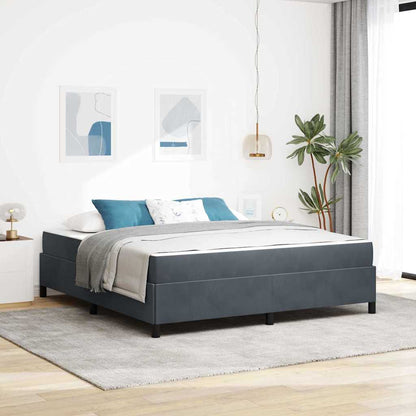 Struttura del letto Grigio scuro 180 x 200 cm Tessuto