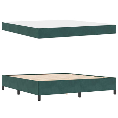 Struttura del letto Verde Scuro 180 x 200 cm Tessuto