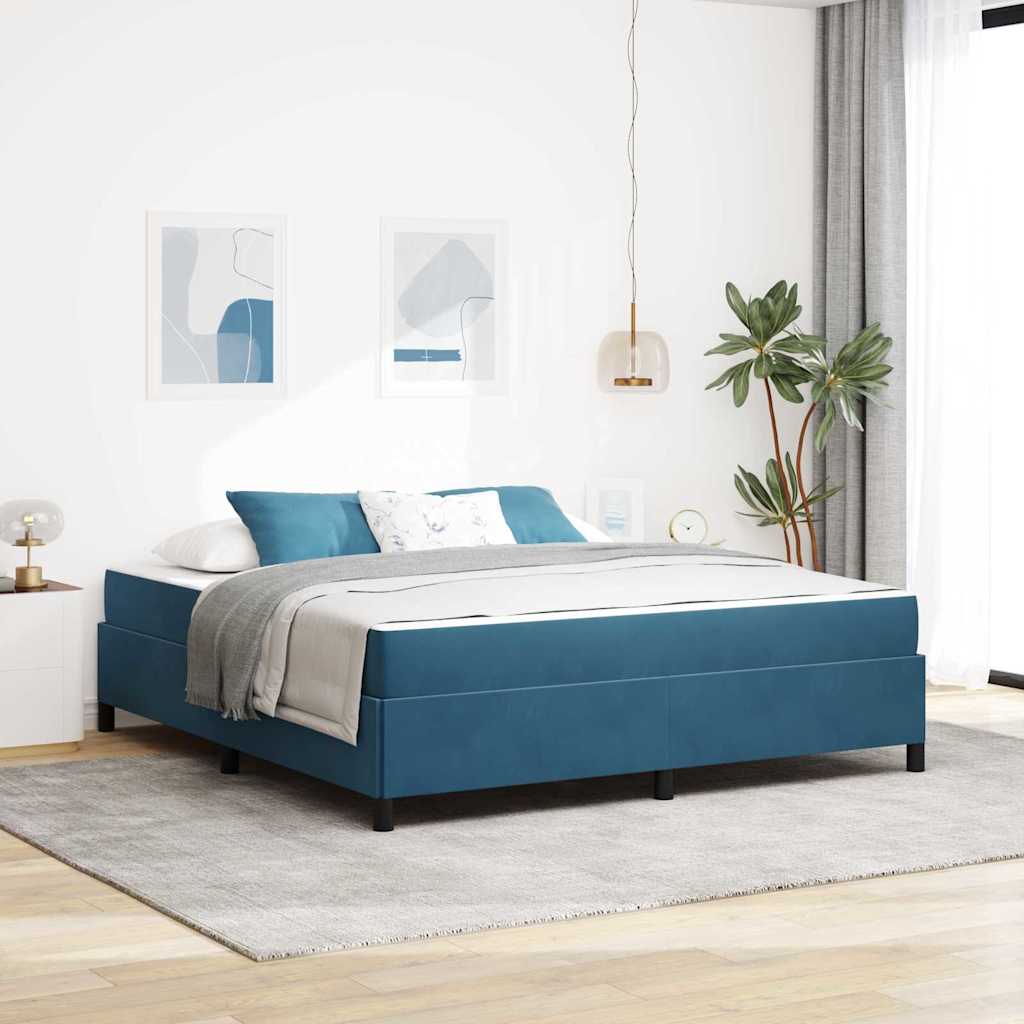 Struttura del letto Blu Scuro 180 x 200 cm Tessuto