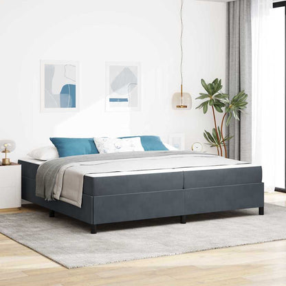 Struttura del letto Grigio scuro 200 x 200 cm Tessuto