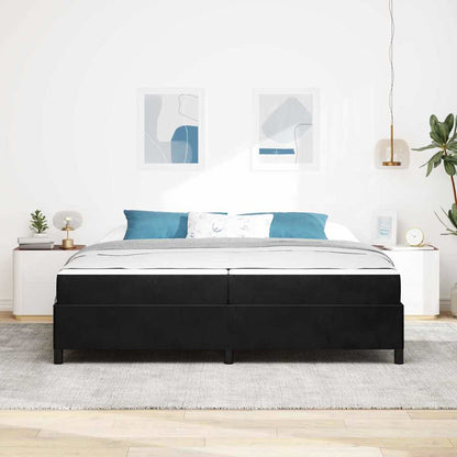 Struttura del letto con materasso Nero 200 x 200 cm Tessuto