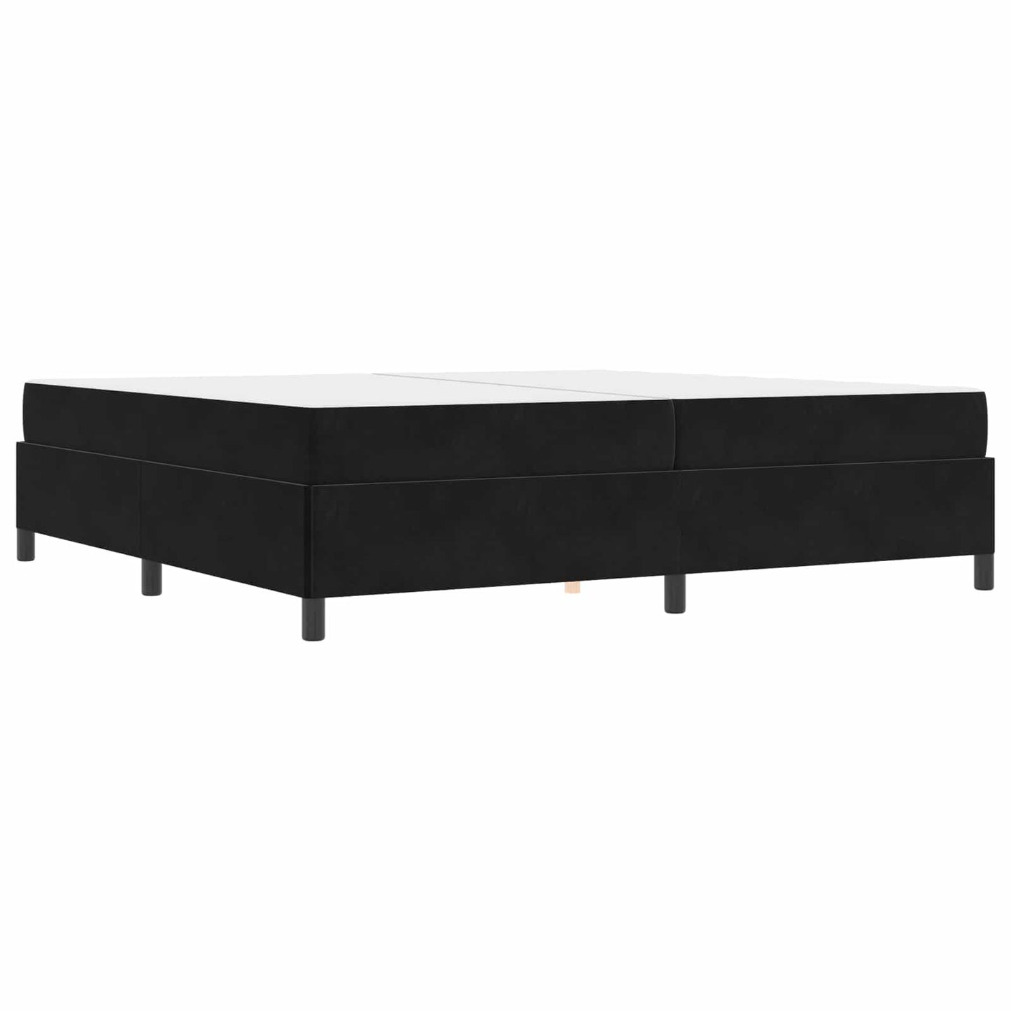 Struttura del letto con materasso Nero 200 x 200 cm Tessuto