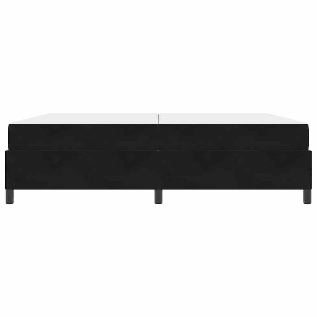 Struttura del letto con materasso Nero 200 x 200 cm Tessuto