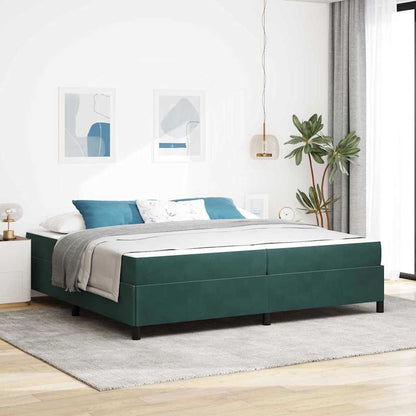 Struttura del letto Verde Scuro 200 x 200 cm Tessuto