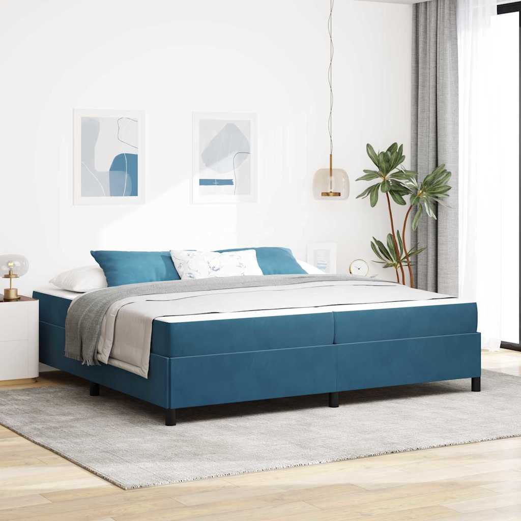 Struttura del letto Blu Scuro 200 x 200 cm Tessuto