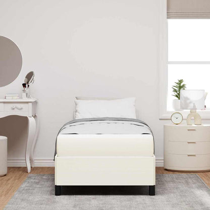 Struttura del letto con materasso Crema 80 x 200 cm Tessuto
