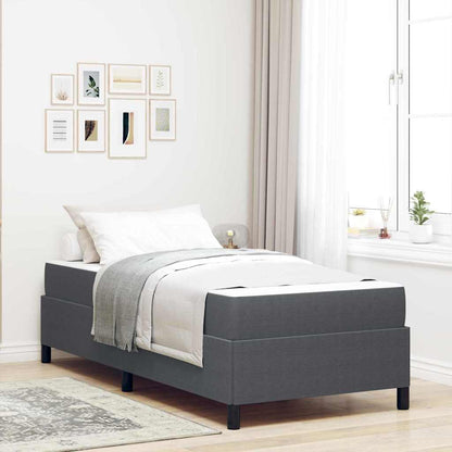 Struttura del letto Grigio scuro 90 x 190 cm Tessuto