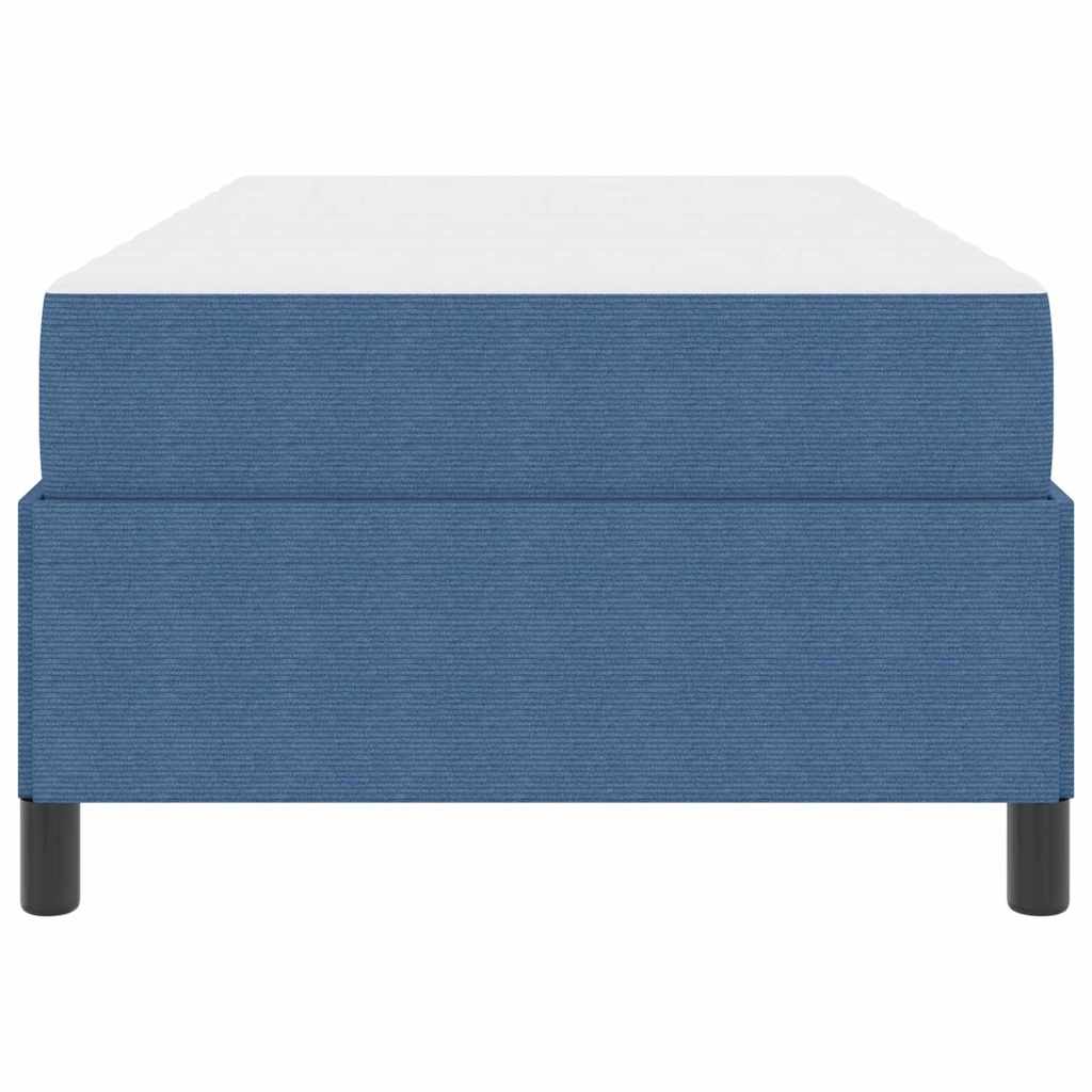 Struttura del letto con materasso Blu 90 x 190 cm Tessuto